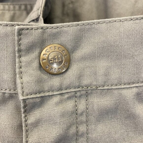 5.11 Tactical Men's Cargo Pants 38x30 Gray Flex Elastic Pockets Ripstop 210622 - Picture 15 of 16